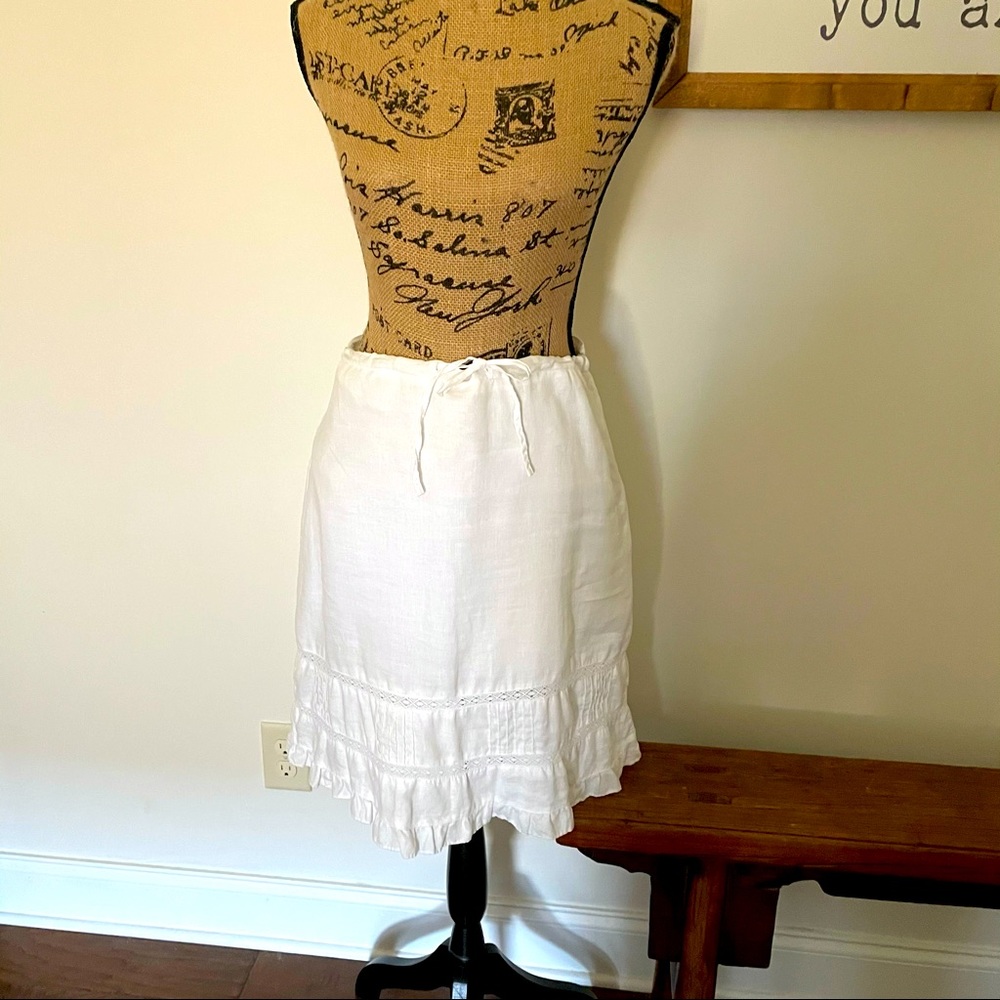 Old Navy white linen skirt